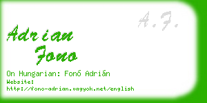 adrian fono business card