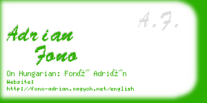 adrian fono business card